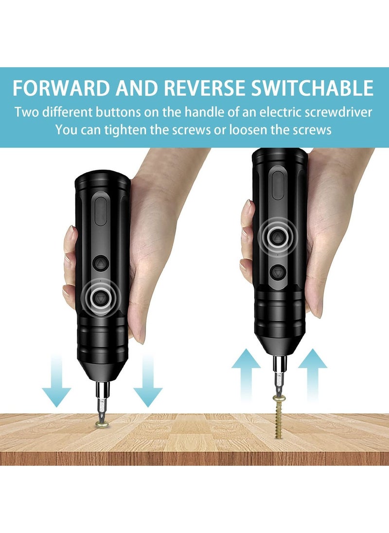 Y&D - Cordless Rechargeable Screwdriver, 1200mAh 3.7V Screwdriver Rechargeable, with 10 Magnetic Bits Electric Sets, Forward and Reverse Rotate (Standard) - Image 1