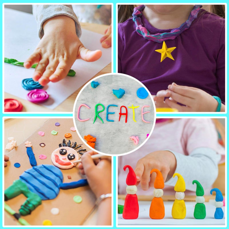 ESSENSON Air Dry Clay 60 Colors, Modeling Clay for Kids, DIY Molding for with Tools, Toys Gifts for Age 3 4 5 6 7 8+ Years Old Boys Girls Kids - Image 5