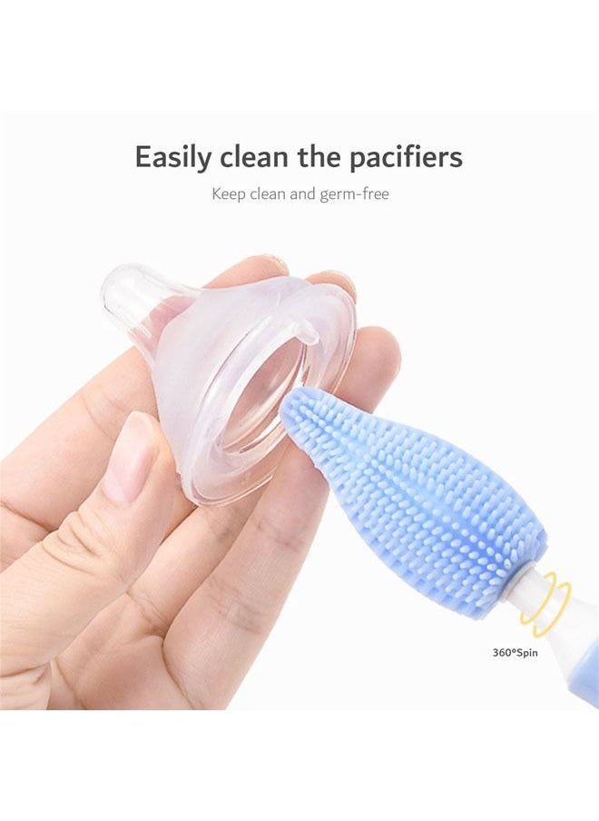 3pcs Bottle Brush 360-degree Rotary Pacifier Cup Cleaning Brushes Handheld Cleaner Brush Washing - Yellow