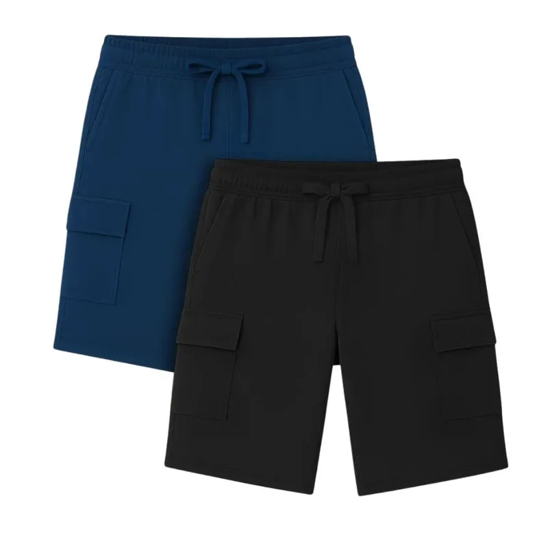 نوبيرو Men's Cotton Bermuda Shorts - 2 Pack