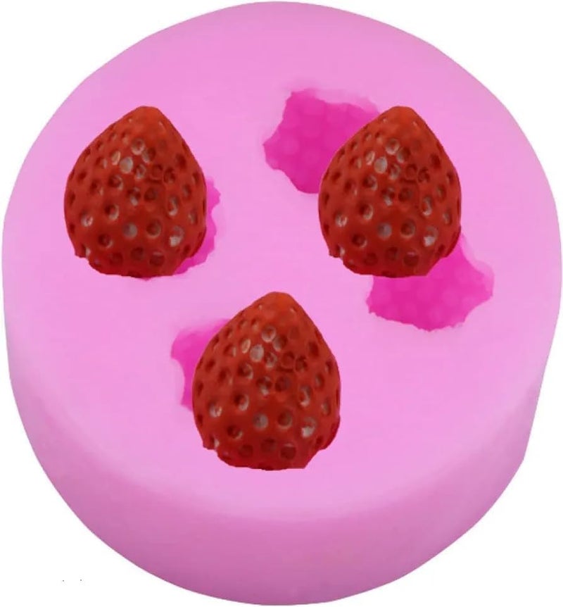 LEGACYCART 2Pcs Raspberry and Strawberry Silicone Fondant Mould Mulberry Gum Paste Chocolate Candy Jelly Jello Ice Cube Mold Cake Decoration Cupcake Decorating Topper Tools Cherry Mould Pack of 2 - Image 5