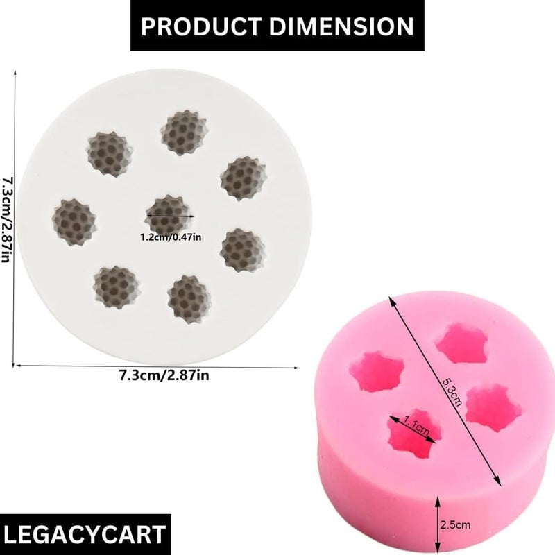 LEGACYCART 2Pcs Raspberry and Strawberry Silicone Fondant Mould Mulberry Gum Paste Chocolate Candy Jelly Jello Ice Cube Mold Cake Decoration Cupcake Decorating Topper Tools Cherry Mould Pack of 2 - Image 2