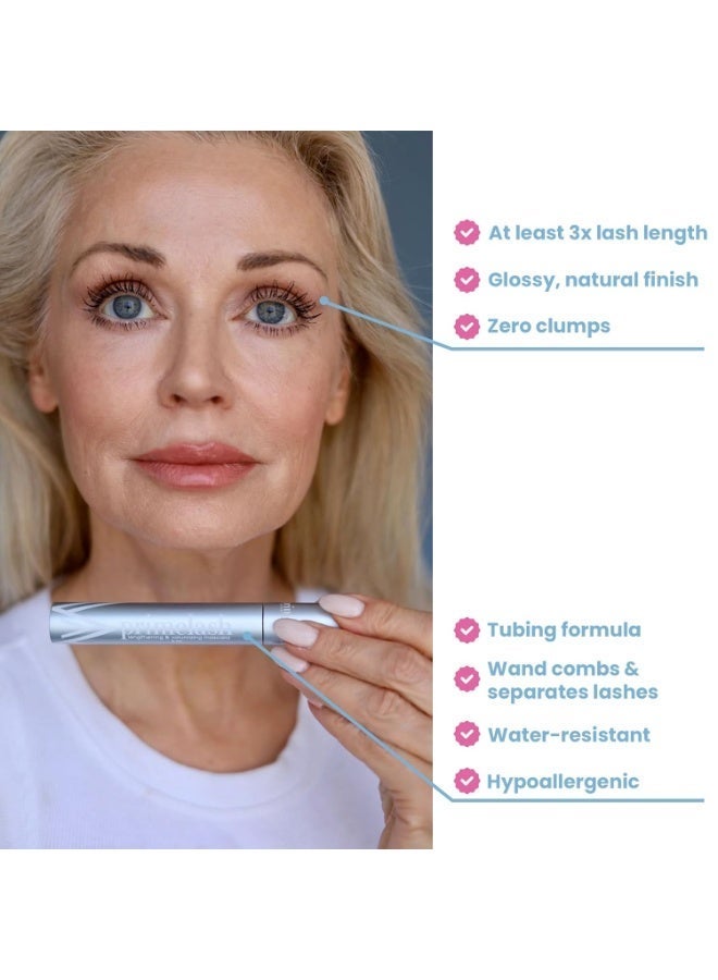 Prime Prometics Lash Mascara for Older Women – Volumizing, Incredible 2-Layer Length – Stays All Day, Clump-Free, Hypoallergenic (Black) - Image 2