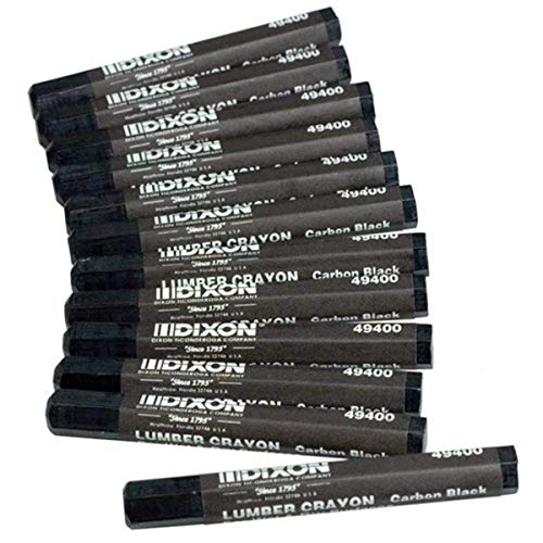 Dixon 49400 Lumber Marking Crayons, Black, 12-Pack - Image 5