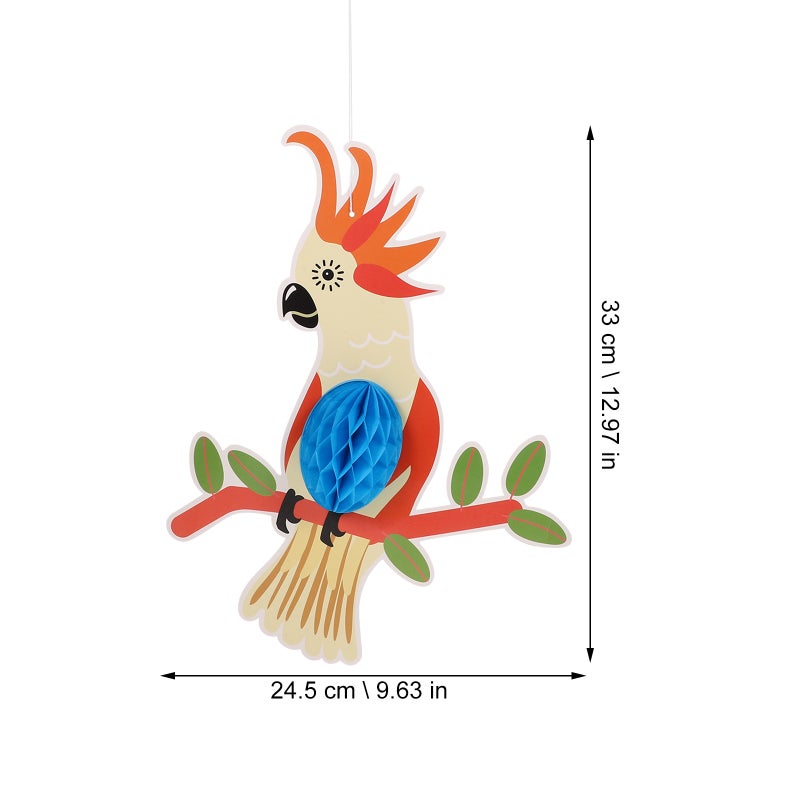 Hanging Cutout Decoration Bird Paper Cutouts Assorted Color Classroom Supplies Exquisite Design 6Pcs - Image 2