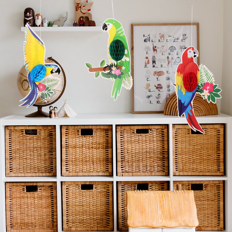 Hanging Cutout Decoration Bird Paper Cutouts Assorted Color Classroom Supplies Exquisite Design 6Pcs - Image 4