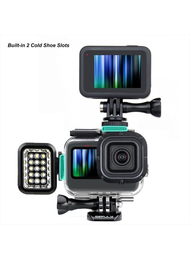 GEPULY Waterproof Case with Dive Filters for GoPro Hero 9 10 11 Black, 60m Underwater Protective Dive Housing Case with Red, Snorkel, Magenta, Close-up Filters for GoPro Hero 11 10 9 Black Camera - Image 3