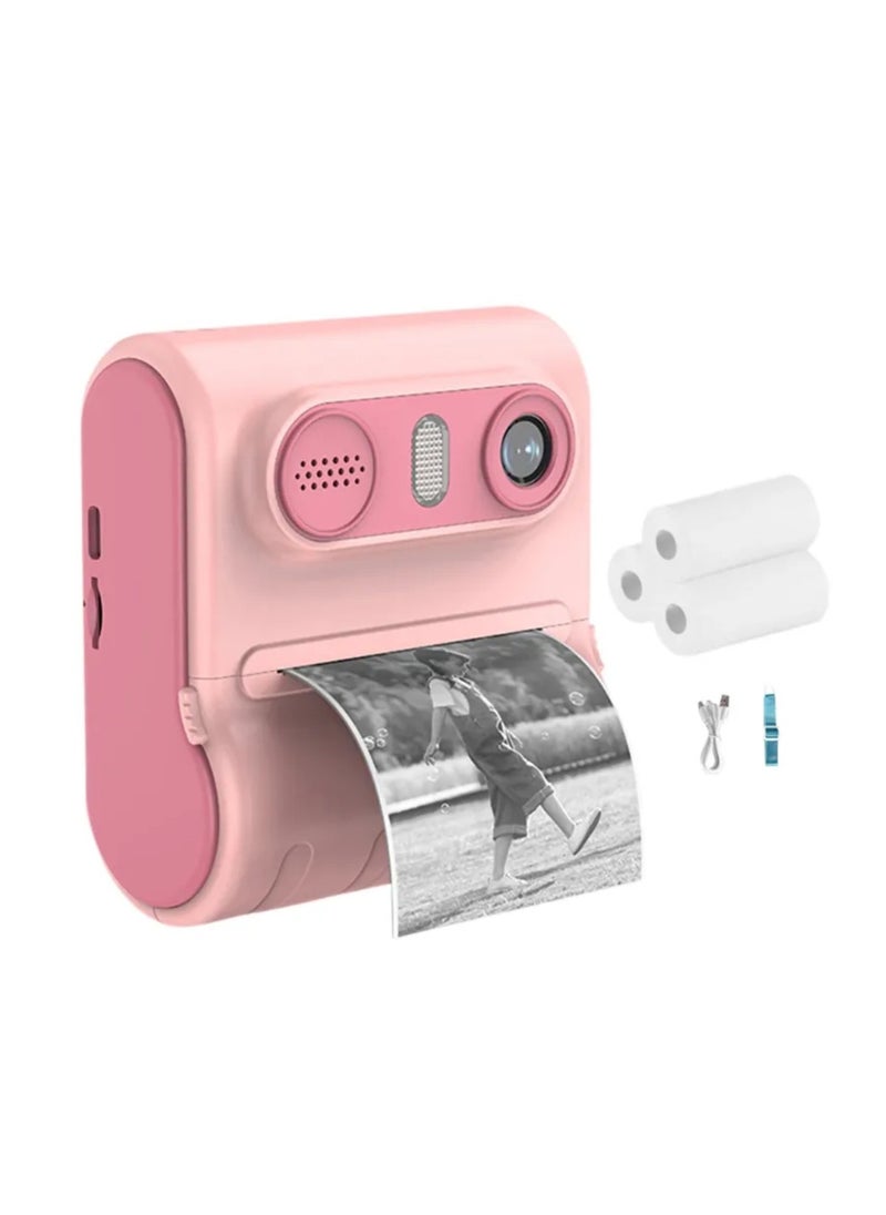 DIGI CORE Digital Camera For Kids 46MP Kids Camera With 32GB SD Card Full HD 1080P Cameras Mini Kids Camera With Instant Print Thermal Printer With 3 Thermal Rolls 2.4Inch Eye Protect Screen With Speaker Pink  - Image 5