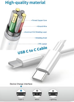 Theodor Fast Charger Plug, 20W USB C Fast Charger with 2M Cable for iPhone 15/ Samsung/ OnePlus/ Vivo/ Oppo Etc. USBC PD Wall Charging Plug UK Type C Power Adapter and 6FT Cord  - Image 5