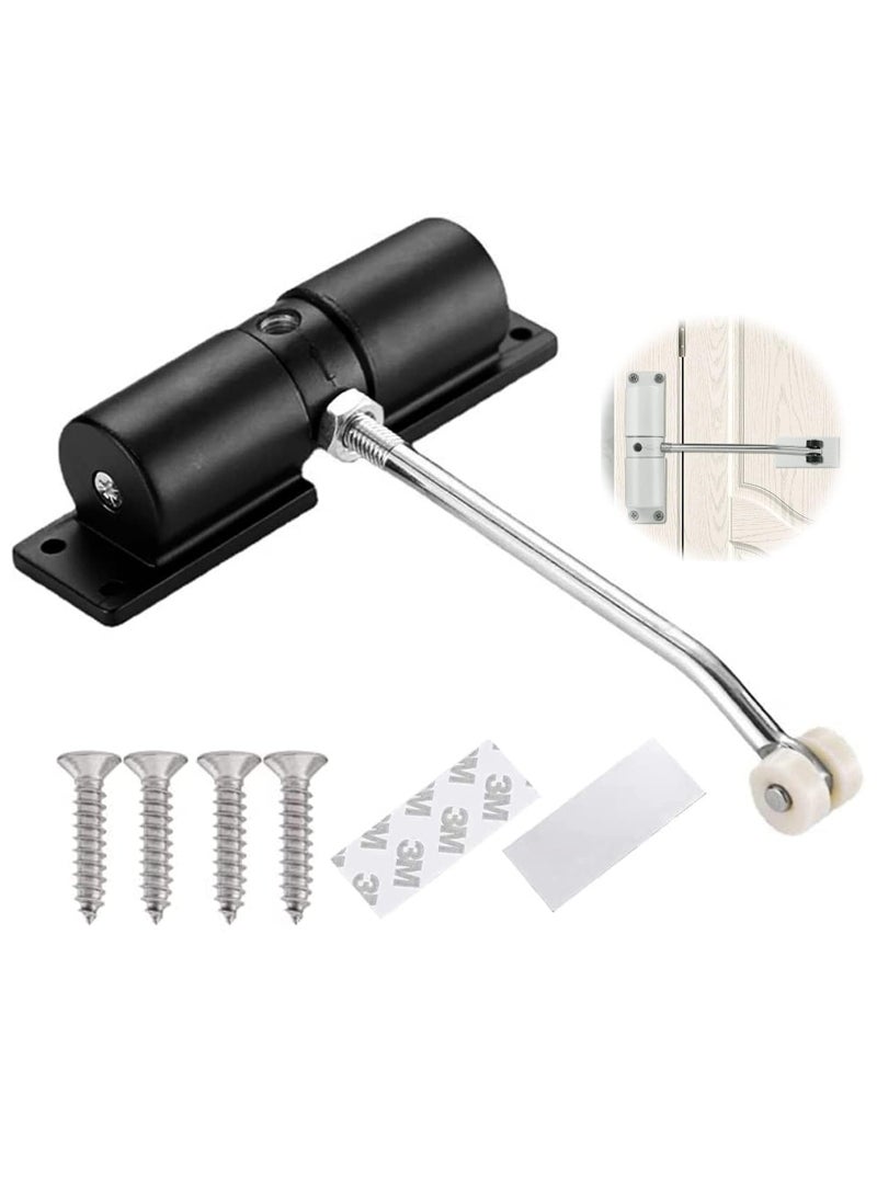 Automatic Door Closer Used for 50 kg, Zinc Alloy Safety Spring Door Closer Adjustable  Closing Door Hinge,Black - Image 1