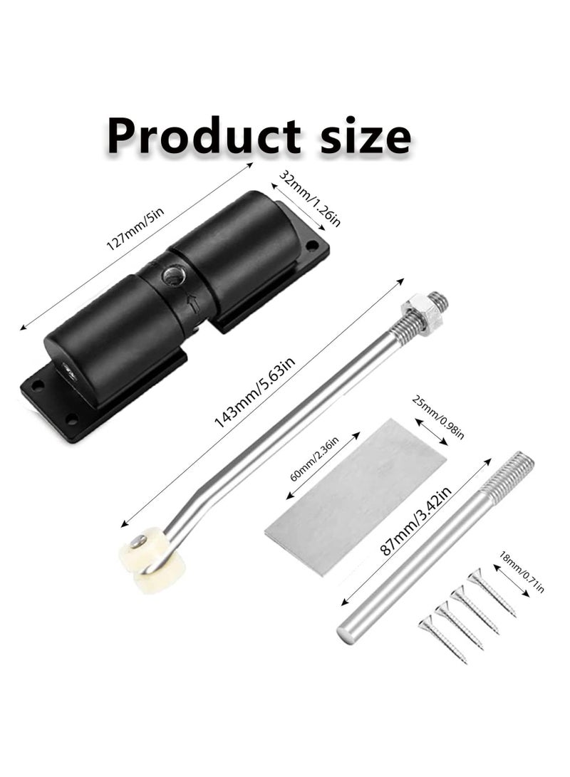 Automatic Door Closer Used for 50 kg, Zinc Alloy Safety Spring Door Closer Adjustable  Closing Door Hinge,Black - Image 2