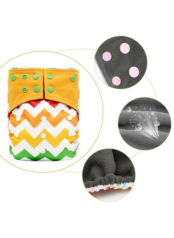 Thoraya Adjustable Bamboo Carbon Fiber Baby Reusable Soft Cloth Diapers for NewbornP12  - Image 4