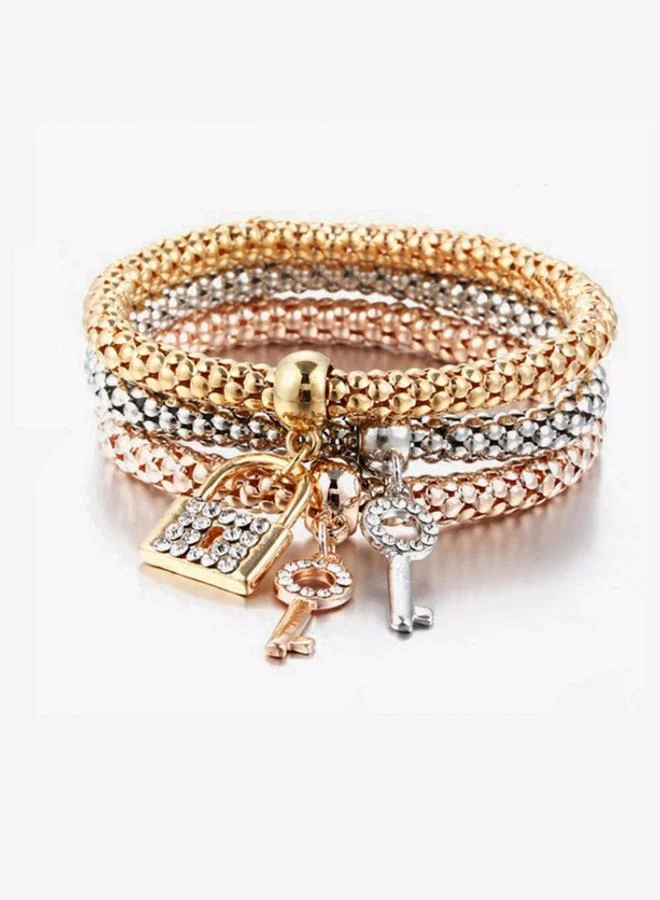 Take Two Pack of 3 - Multi-Tone Charm Bracelet