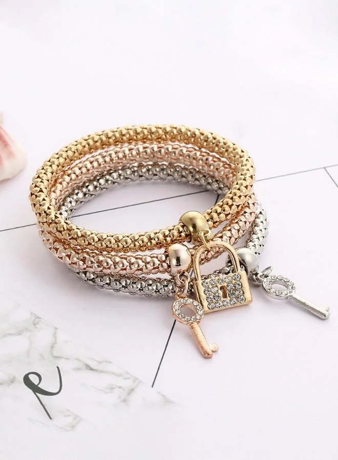 Take Two Pack of 3 - Multi-Tone Charm Bracelet