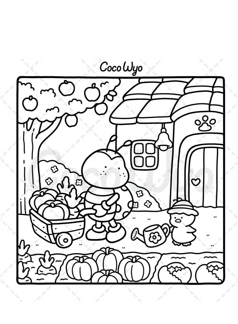 general Cozy Friends: Therapeutic Coloring Book for Adults & Teens – Adorable Animal Characters with Relaxing Simple Designs, Stress Relief & Mindfulness Art Therapy (Cozy Friends Series)  - Image 3