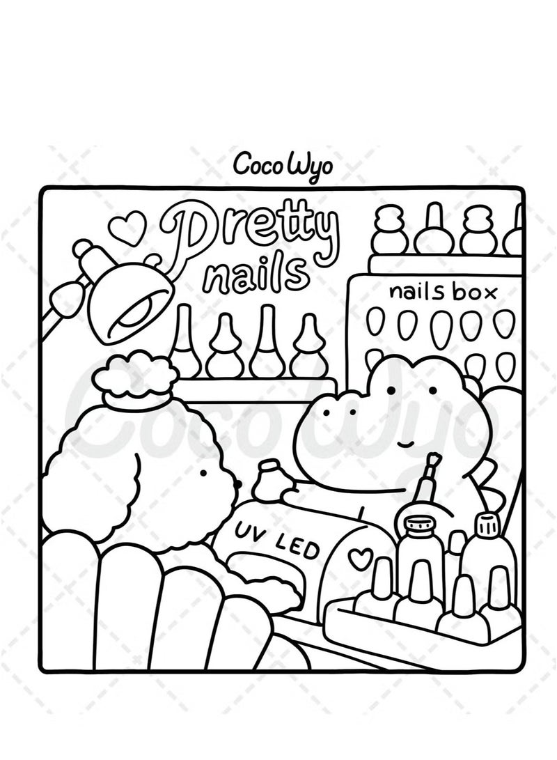 general Cozy Friends: Therapeutic Coloring Book for Adults & Teens – Adorable Animal Characters with Relaxing Simple Designs, Stress Relief & Mindfulness Art Therapy (Cozy Friends Series)  - Image 2