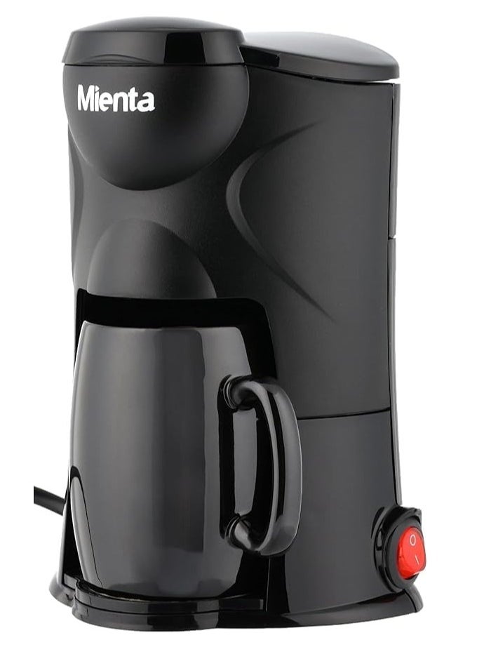 Mienta CM31416A Coffee Maker - 300 Watts - Single Cup - Modern Design in Black  - Image 1