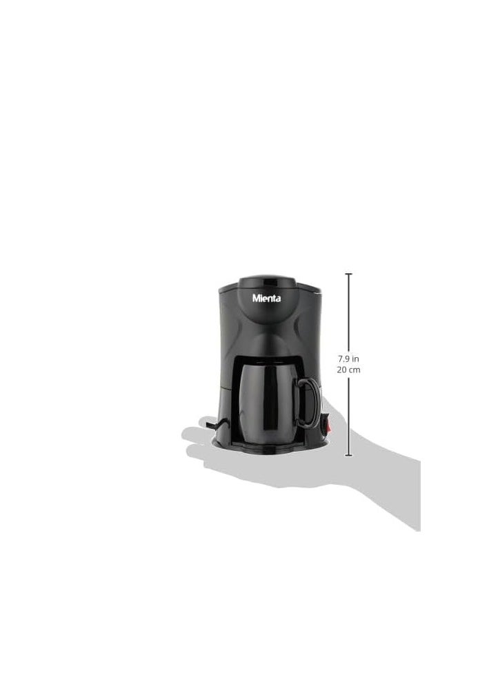 Mienta CM31416A Coffee Maker - 300 Watts - Single Cup - Modern Design in Black  - Image 4