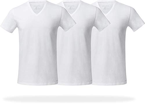 Pair of Thieves Mens 3 Pack Super Soft VNeck TShirt White Large