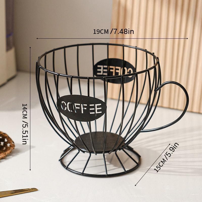 Tazweeq Coffee Pod Holder, Coffee Bar Counter Organizer, Filter Holder, Capsule Basket, Coffee Bar Accessories for Kitchen, Dinning Room, Office, Home, Cafe, Hotel(Black) - Image 2