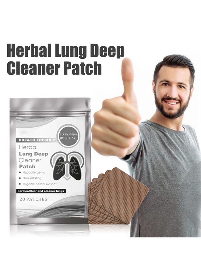 EELHOE Herbal Lung Deep Cleaner Patch Hypoallergenic Non-irritating Organic Herbal Extract Body Care Patches to Relieve Fatigue - Image 1