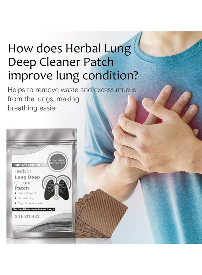 EELHOE Herbal Lung Deep Cleaner Patch Hypoallergenic Non-irritating Organic Herbal Extract Body Care Patches to Relieve Fatigue - Image 4