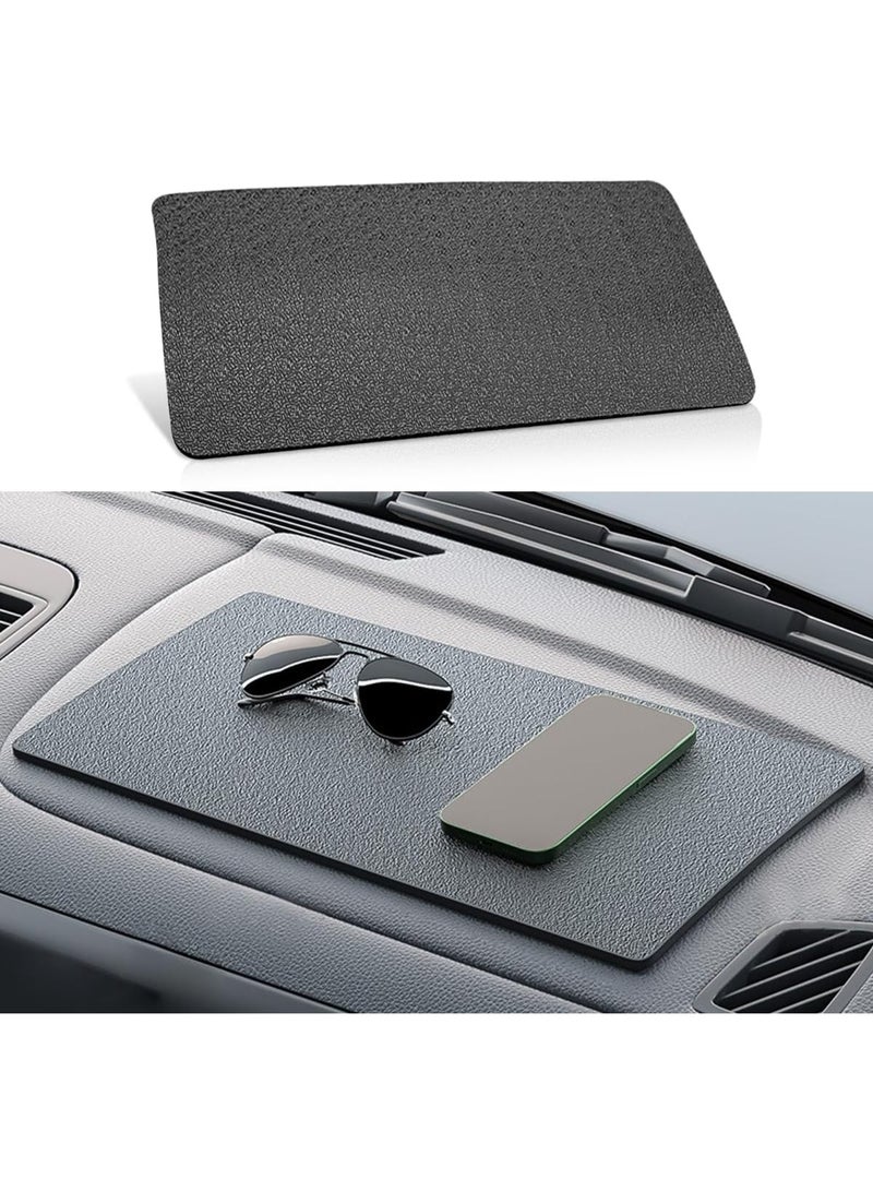 kunshao Universal Car Dashboard Anti-Slip Mat, 10.6"x5.9" Black PU PVC Sticky Grip Pad for Phones, Keys, Coins - Image 3