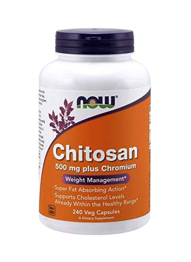 now - Chitosan Weight Management Dietary Supplement - 240 Veg Capsules - Image 1
