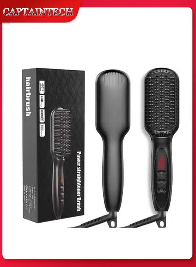 Captaintech Cordless Beard u0026 Hair Straightener Brush – Portable Mini Straightening Comb for Men u0026 Women | 2-in-1 Styling Tool ﻿ - Image 1