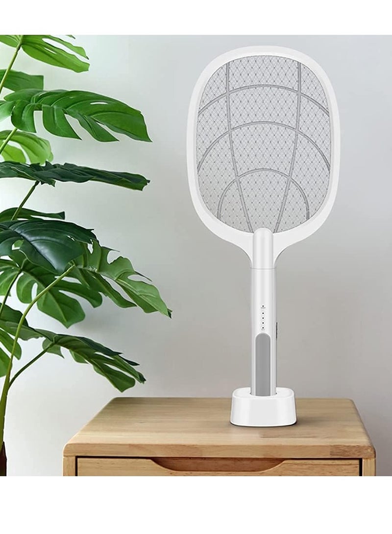Electric Bug Zapper Racket Mosquito Killer Two-In-One USB Rechargeable Electronic Swatter Pest Control - Image 1