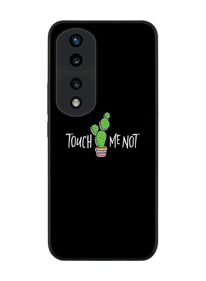 Stylizedd Rugged Black edge case for Honor 70 Pro Slim fit Soft Case Flexible Rubber Edges Anti Drop TPU Gel Thin Cover - Touch me not - Image 1