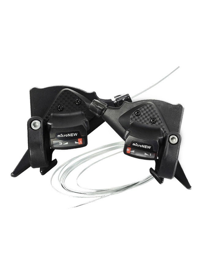 Alloy Bike Shifter Set Left 3-speed Right 8/9/10/11-speed, Adjustable 0.28kg, Resin Outshell - Principal Part, Aluminum - Image 1