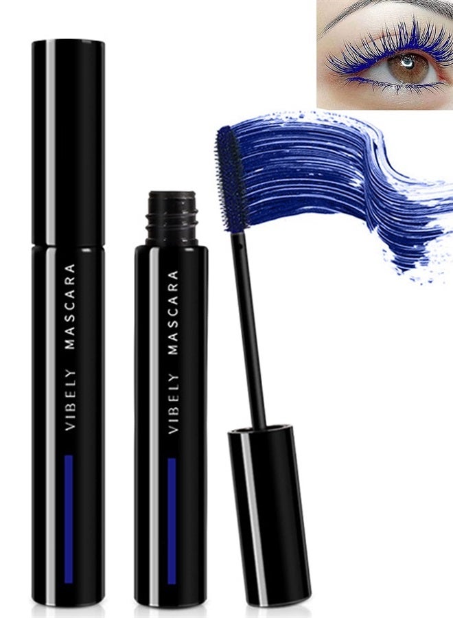 LYSdefeu مسكرة زرقاء مقاومة للماء مكياج عيون قطة ملونة للمسكرة للرموش أفضل مكثف وطويل ومجعد ومحدد قابل للغسل للاستخدام في الحفلات والمناسبات، هدية مكياج للنساء والفتيات - Image 1