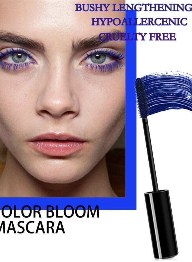 LYSdefeu مسكرة زرقاء مقاومة للماء مكياج عيون قطة ملونة للمسكرة للرموش أفضل مكثف وطويل ومجعد ومحدد قابل للغسل للاستخدام في الحفلات والمناسبات، هدية مكياج للنساء والفتيات - Image 3