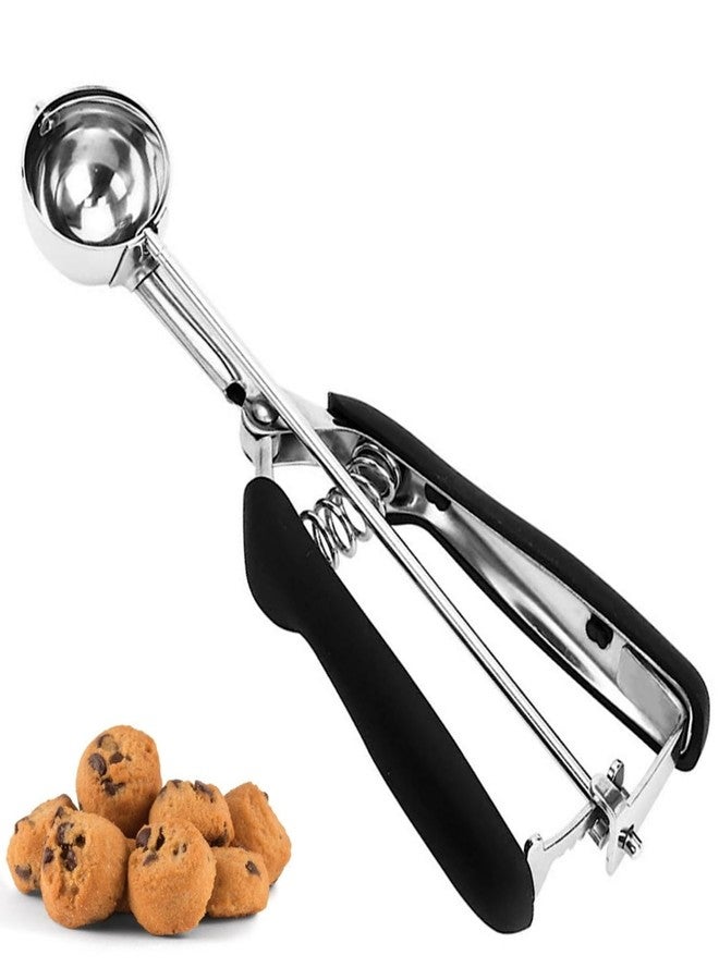 LLESCA Cookie Scoop, Ice Cream Scoop, 1Tbsp/15 ml/0.5oz Cookie Scoops for Baking, 18/8 Stainless Steel Cookie Scooper for Baking, Ice Cream Scooper with Trigger Release, Cookie Dough Scoop with Non-slip Grip - Image 1