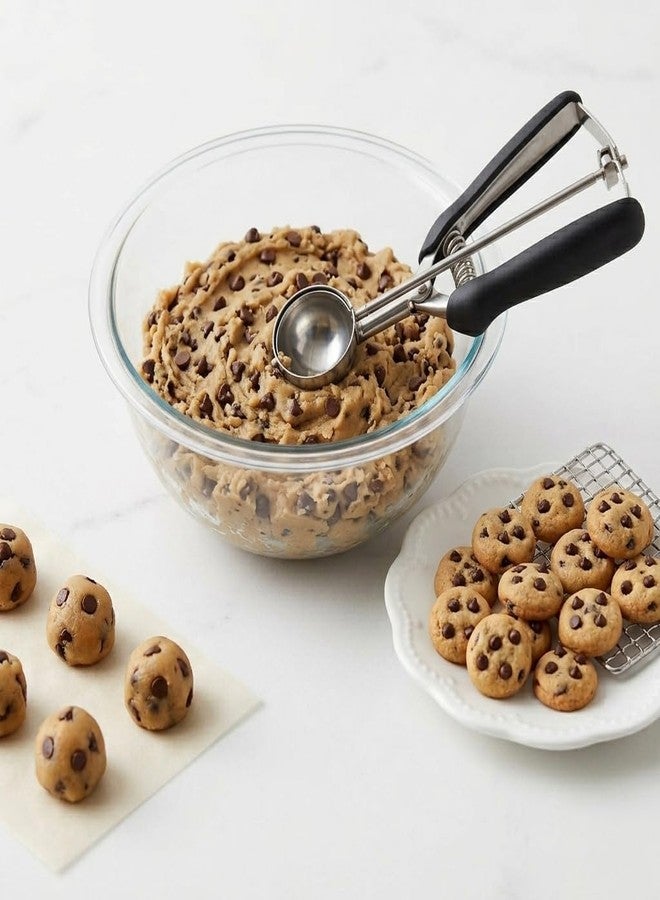 LLESCA Cookie Scoop, Ice Cream Scoop, 1Tbsp/15 ml/0.5oz Cookie Scoops for Baking, 18/8 Stainless Steel Cookie Scooper for Baking, Ice Cream Scooper with Trigger Release, Cookie Dough Scoop with Non-slip Grip - Image 5