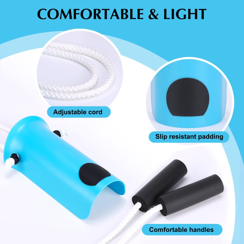 CAidRE Sock Aid - Wide 3.93" Sock Aid with Foam Handles, Sock Aide Device for Elderly, Sock Helper Easy On Easy Off, Blue - Image 4