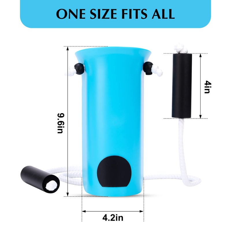 CAidRE Sock Aid - Wide 3.93" Sock Aid with Foam Handles, Sock Aide Device for Elderly, Sock Helper Easy On Easy Off, Blue - Image 3