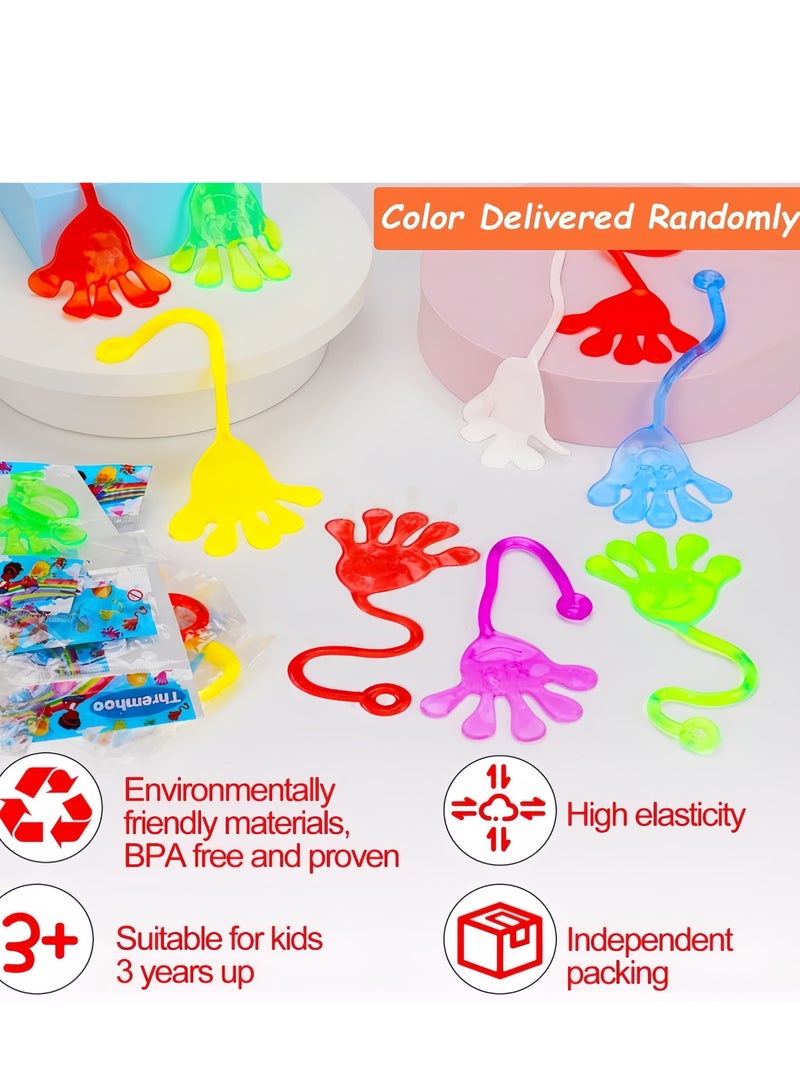 10 PCS Sticky Hands,Sticky Finger, Kids' Party Favor Sets, Fun Toys, Party Favors, Wacky Fun Stretchy Sticky Hands, Party Favors, Birthday Parties Articles, Toys for Sensory Kids  - Image 3