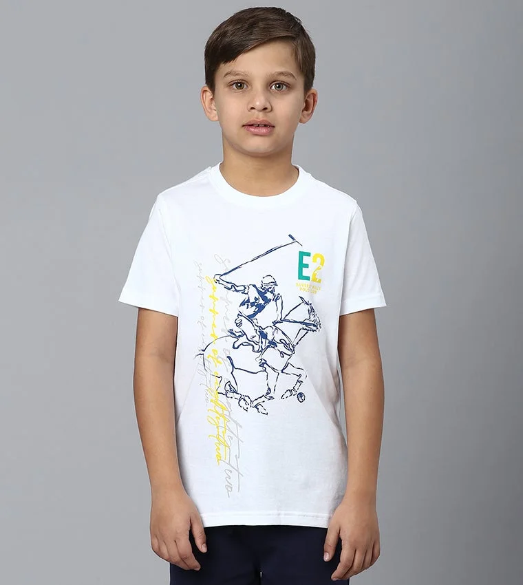 BEVERLY HILLS POLO CLUB Graphic Printed Cotton T-shirt