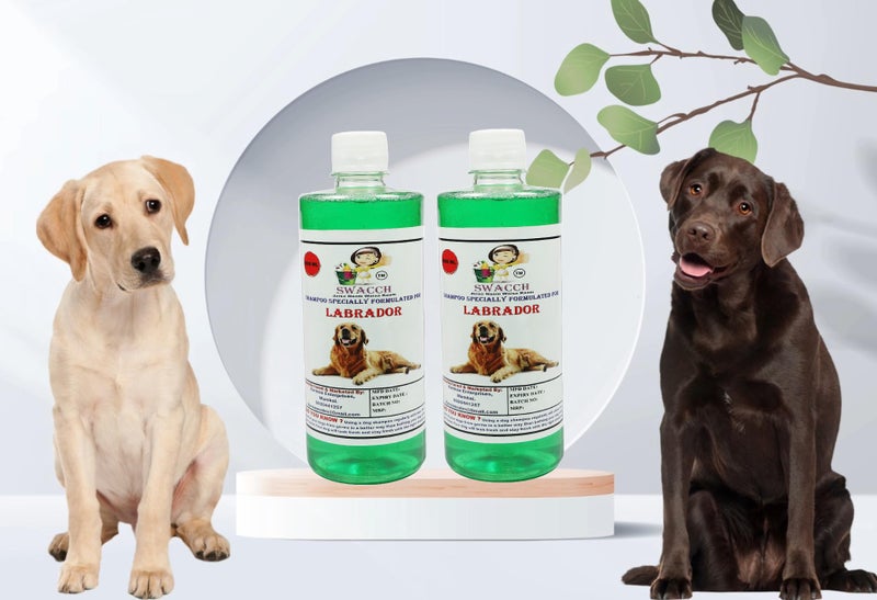 SWACCH Shampoo Specially FORMULATED for Labrador (500ML) (Pack of 2) NEEM ALOVERA - Image 1