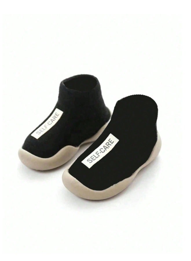 ShebSheb Baby Sock Shoes Toddler Cartoon Soft TPE Sole Non Slip Indoor Floor Slipper for Infant Boys Girls  - Image 1