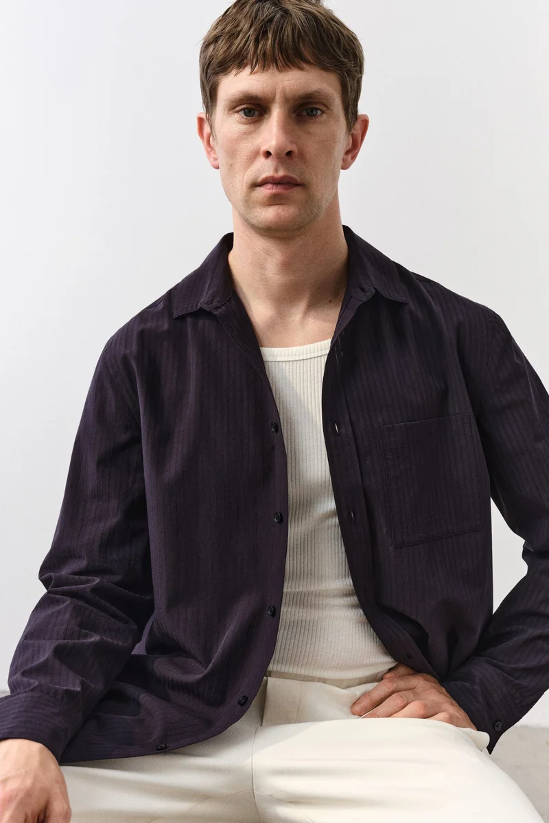 اتش اند ام Regular Fit Lyocell-blend shirt