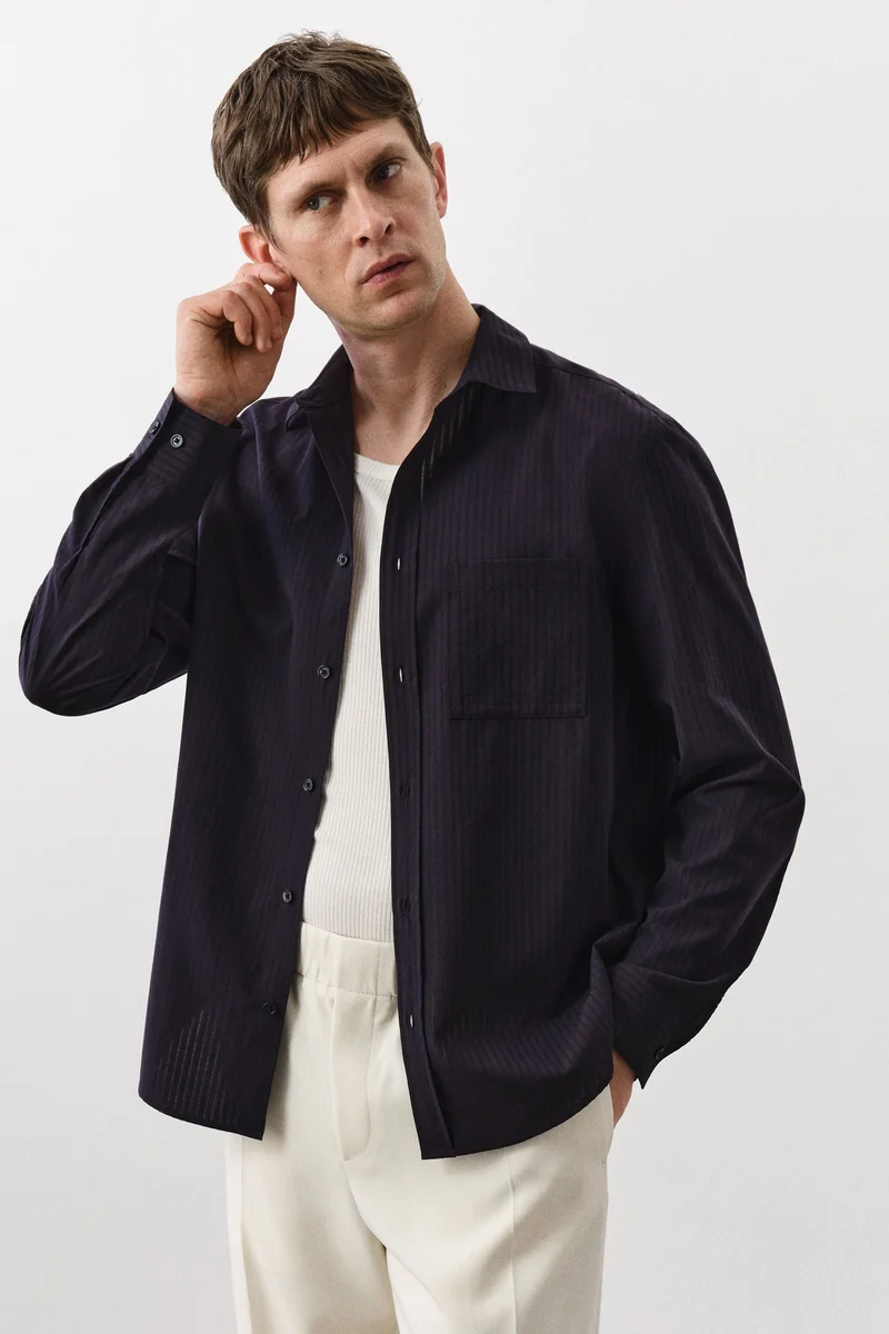 اتش اند ام Regular Fit Lyocell-blend shirt