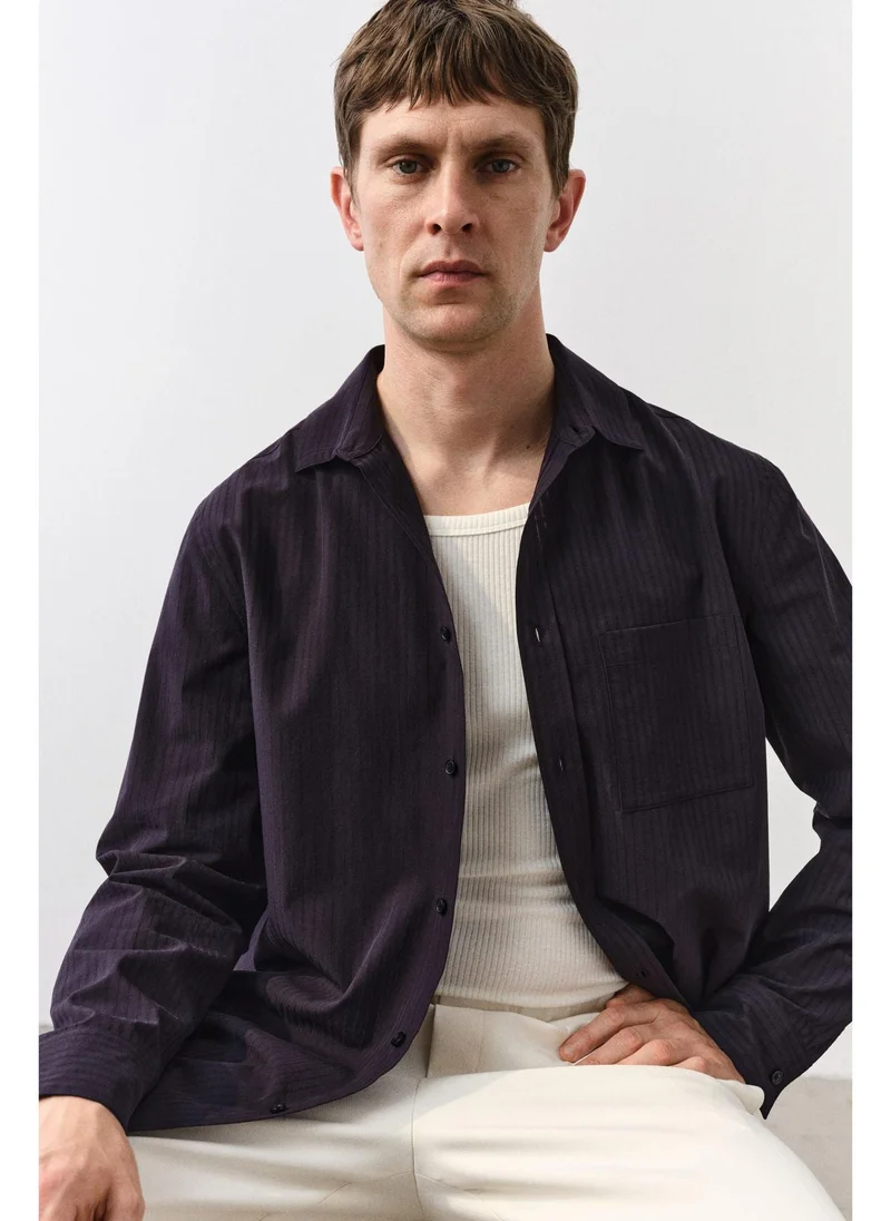 اتش اند ام Regular Fit Lyocell-blend shirt