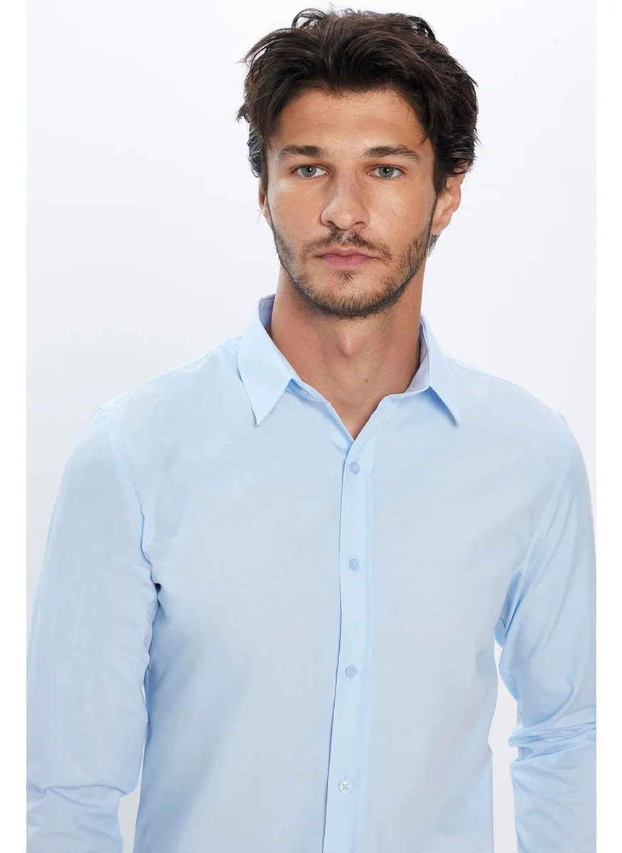 تودورس Slim Fit Narrow Cut Tery Cotton Men's Shirt