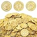 AiFanS Gold Coins Plastic Pirate Coins 320 Pcs Perfect for Pirate Themed Parties and Games 3 Patterns - Image 2