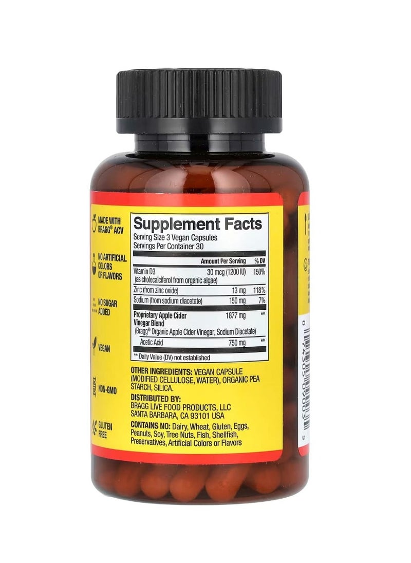 Bragg Apple Cider Vinegar  90 Capsules  - Image 2