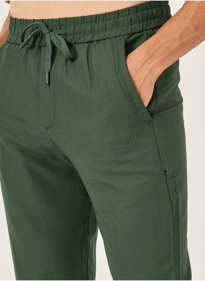 Fort Collins Men Solid Straight Leg Pants with Drawstring Waist  - Image 3