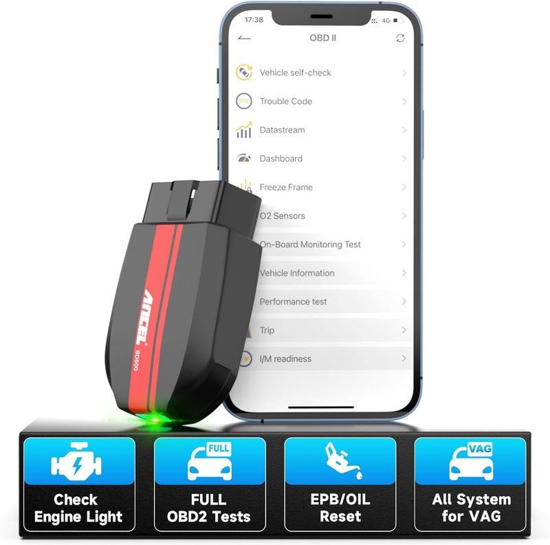 ANCEL BD500 Bluetooth OBD2 Scanner for VW Audi Seat Skoda - Image 1